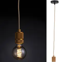 JUST HOME COLLECTION - Lámpara Colgante Alois 1 Luz E27 Dorado