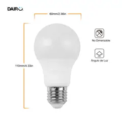 DAIRU - Set de 4 Bombillo Led A60 E27 7.5w Luz Fría Certificado
