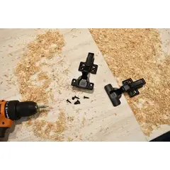 FIXSER - Bisagra Negra Curva 35mm Cierre Suave 2P