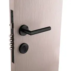 FIXSER - Cerradura De Incrustar Negro 4 Bulones Palanca Doble