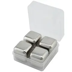 JUST HOME COLLECTION - Juego Cubitos de Hielo Inoxidable 4 Piezas