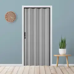 HOGGAN - Puerta Plegable 90x200 Lino Gris