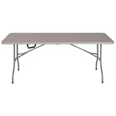 JUST HOME COLLECTION - Mesa Plegable Polietileno 180X74X74 cm Taupe