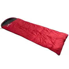 KLIMBER - Saco Dormir Recto Con Gorro Textil Rojo