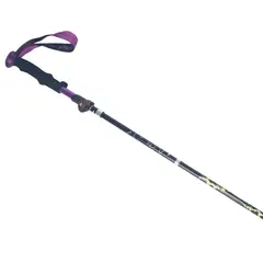 KLIMBER - Bastón Trekking Plegable Aluminio Negro