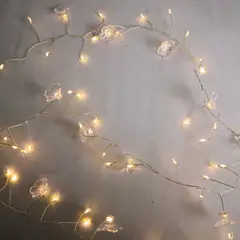 DEAR SANTA - Luces de Navidad Led Flores 100 Luces 44cm