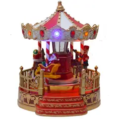 DEAR SANTA - Carrusel Iluminado Musical 23 cm Navidad