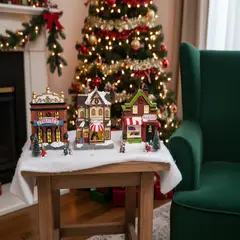 DEAR SANTA - Set Casa Navideña Iluminada 3 Unidades Accesorio 13cm