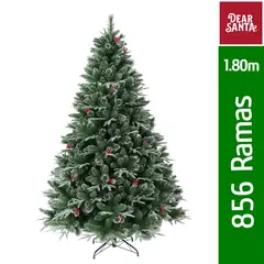 DEAR SANTA - Árbol de Navidad Berries Pina 180cm 856 Ramas Verde