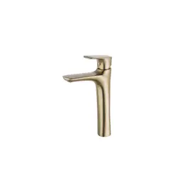 SENSI DACQUA - Grifería Lavamanos Monocontrol Alta Brush Gold Vittorio