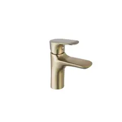SENSI DACQUA - Grifería Para Lavamanos Monocontrol Baja Brush Gold Vittorio