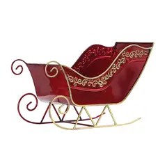 DEAR SANTA - Trineo Deco Rojo Dorado 32 cm