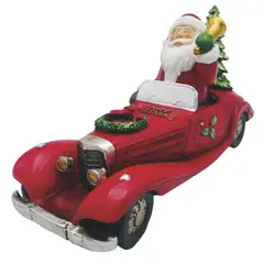 DEAR SANTA - Papá Noel en Auto Deco 14.5 cm Muñeco de Navidad