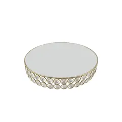 DEAR SANTA - Adorno de Mesa Navideño Espejo Dorado 30 cm