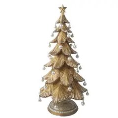 DEAR SANTA - Árbol de Navidad Dorado con Perlas