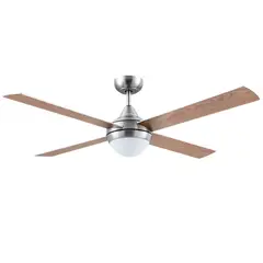 undefined - Ventilador Techo Nickel 2 Luces 4 Aspas Plata
