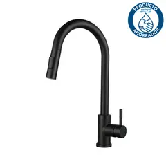SENSI DACQUA - Grifería Lavaplatos Monocontrol Cocina Rio Touch Ext Negro Mate