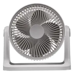 RECCO - Ventilador Recargable USB 8 Pulgadas Gris 2 Velocidades