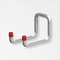 undefined - Gancho Pared Doble Puntas Goma 90x120x98mm Acero