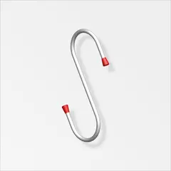 ALFER - Gancho En S Puntas Goma 180mm Acero Galvanizado