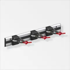 ALFER - Kit Riel Coaxis Con 3 Soportes Utensilios Acero