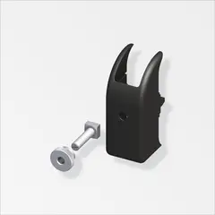 ALFER - Kit Fijación Gancho De Pared De 16Mm A Riel Coaxis