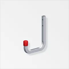 ALFER - Gancho Pared Punta Goma 80X120mm Aluminio Natural