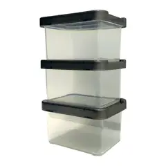 undefined - Set 3 Mini Caja con Tapa Apilable