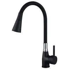 SENSI DACQUA - Grifería Lavaplatos Monocontrol Iris Negro Flexible