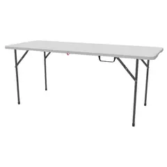 JUST HOME COLLECTION - Mesa Plegable Polietileno Blanco 180 X 76 cm