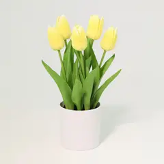 undefined - Planta Artificial Tulipán Amarilla 36cm