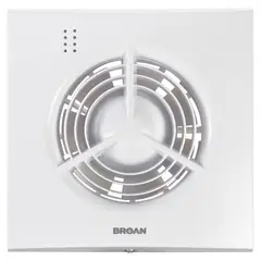 BROAN - Extractor De Aire Para Baño y Cocina Pared/Techo 4 Pulgadas 68 M3/H Sensor Humedad Y Timer 16x16x9.6 Cm 110 Voltios