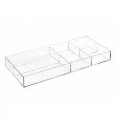 IDESIGN - Caja Organizadora Abierta Con Divisiones 40x17x5cm Acrílico