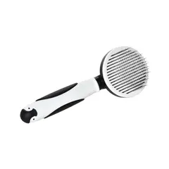 PETIZOOS - Cepillo Aseo Para Perro Redondo Blanco/Negro