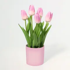 JUST HOME COLLECTION - Planta Artificial Tulipán Rosado