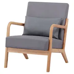 undefined - Poltrona Bodo Gris/Madera