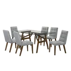 JUST HOME COLLECTION - Juego de Comedor Clarkson 6 Puestos