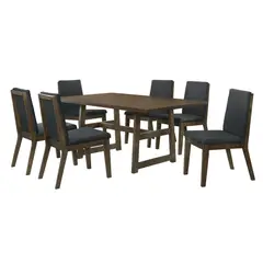 JUST HOME COLLECTION - Juego de Comedor Madera Ashwell 6 Puestos