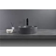 SENSI DACQUA - Lavamanos Cerámico Circular Mate Blanco