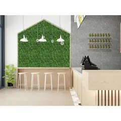 JUST HOME COLLECTION - Jardín Vertical Artificial Flores Blancas 50x50cm