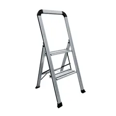 JUST HOME COLLECTION - Escalera Aluminio 2 Pasos Ultra Delgada
