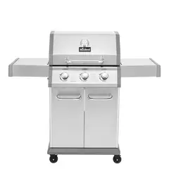 MR BEEF - Asador A Gas 3 Quemadores Con Bandeja 122x112x57 Cm