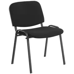 JUST HOME COLLECTION - Silla Interlocutora Isósceles Fija de Oficina Tela Negra