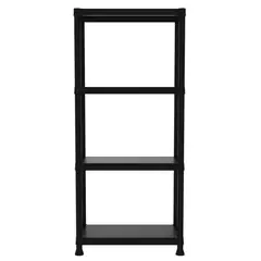 JUST HOME COLLECTION - Estantería Plástica 4 Niveles 60x135x30 cm Negro
