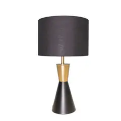 JUST HOME COLLECTION - Lámpara Mesa Flint 1 Luz E27 Negro