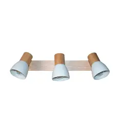 JUST HOME COLLECTION - Barra Suizo 3 Luces E27 Natural /Blanco