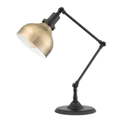 JUST HOME COLLECTION - Lámpara Mesa Fabric 1 Luz E27 Dorado/Negro