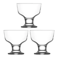 LAV - Set de 3 Copas de Vidrio para Postre 285ml 9.25cm Destina Transparente