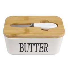 JUST HOME COLLECTION - Mantequilla 500ml Tapa Bambu