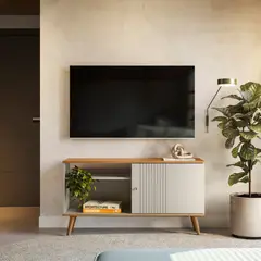 JUST HOME COLLECTION - Mesa de TV Rubi 120x64x36 cm Natural/Beige